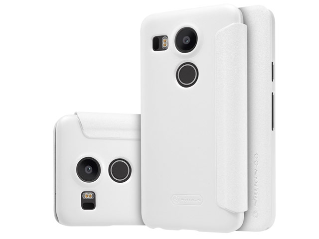 Чехол Nillkin Sparkle Leather Case для LG Nexus 5X (белый, винилискожа)