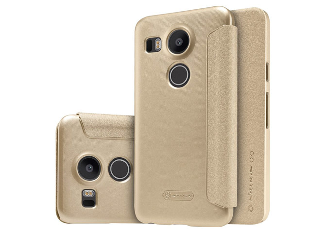 Чехол Nillkin Sparkle Leather Case для LG Nexus 5X (золотистый, винилискожа)