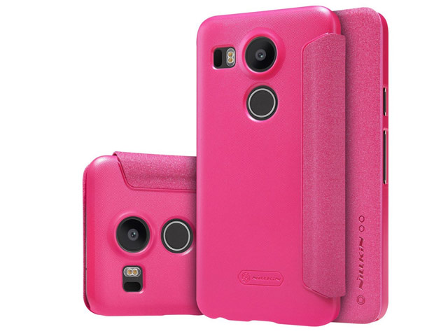 Чехол Nillkin Sparkle Leather Case для LG Nexus 5X (розовый, винилискожа)