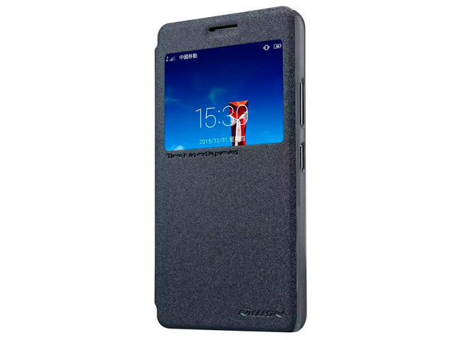 Чехол Nillkin Sparkle Leather Case для Lenovo Vibe P1m (темно-серый, винилискожа)
