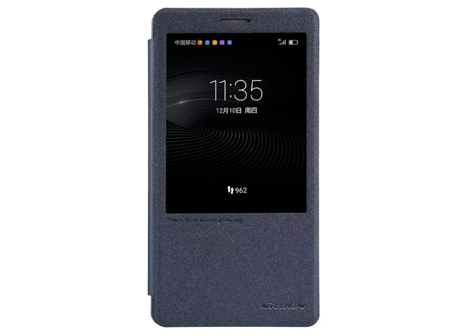 Чехол Nillkin Sparkle Leather Case для Huawei Mate 8 (темно-серый, винилискожа)