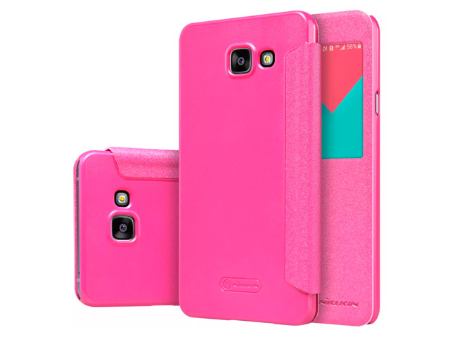 Чехол Nillkin Sparkle Leather Case для Samsung Galaxy A7 A710F (розовый, винилискожа)