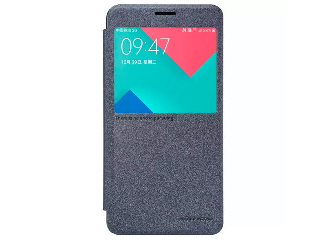 Чехол Nillkin Sparkle Leather Case для Samsung Galaxy A5 A510F (темно-серый, винилискожа)