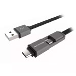 USB-кабель Nillkin Plus Cable универсальный (USB Type C, microUSB, 1.2 метра, черный)