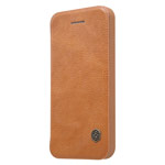 Чехол Nillkin Qin leather case для Apple iPhone SE (коричневый, кожаный)