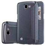 Чехол Nillkin Sparkle Leather Case для LG K4 (темно-серый, винилискожа)