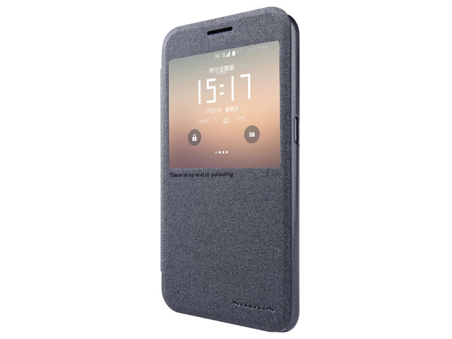 Чехол Nillkin Sparkle Leather Case для Samsung Galaxy S7 (темно-серый, винилискожа)