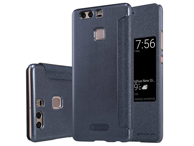 Чехол Nillkin Sparkle Leather Case для Huawei P9 (темно-серый, винилискожа)