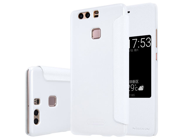 Чехол Nillkin Sparkle Leather Case для Huawei P9 (белый, винилискожа)