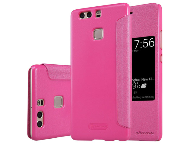 Чехол Nillkin Sparkle Leather Case для Huawei P9 (розовый, винилискожа)