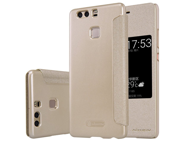 Чехол Nillkin Sparkle Leather Case для Huawei P9 (золотистый, винилискожа)