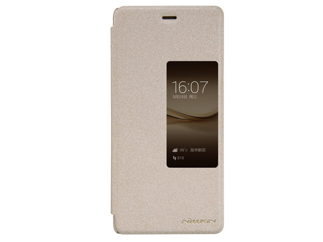 Чехол Nillkin Sparkle Leather Case для Huawei P9 plus (золотистый, винилискожа)