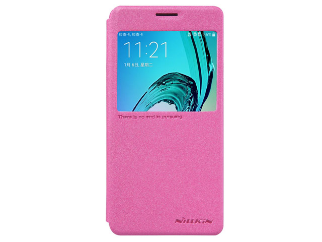 Чехол Nillkin Sparkle Leather Case для Samsung Galaxy A3 2016 A310 (розовый, винилискожа)