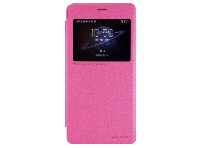 Чехол Nillkin Sparkle Leather Case для Huawei Honor V8 (розовый, винилискожа)