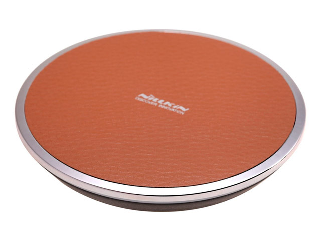 Беспроводное зарядное устройство Nillkin Magic Disk III (Fast Charge, коричневое, кожаное, стандарт QI)