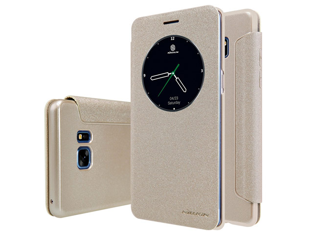 Чехол Nillkin Sparkle Leather Case для Samsung Galaxy Note 7 (золотистый, винилискожа)