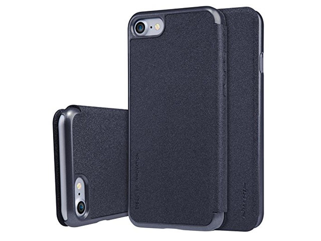 Чехол Nillkin Sparkle Leather Case для Apple iPhone 7 (темно-серый, винилискожа)