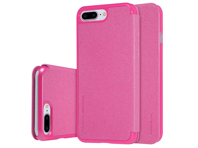 Чехол Nillkin Sparkle Leather Case для Apple iPhone 7 plus (розовый, винилискожа)