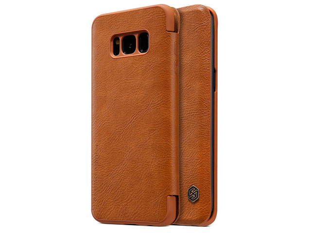 Чехол Nillkin Qin leather case для Samsung Galaxy S8 (коричневый, кожаный)