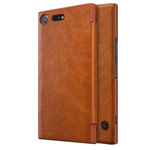 Чехол Nillkin Qin leather case для Sony Xperia XZ premium (коричневый, кожаный)