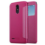 Чехол Nillkin Sparkle Leather Case для LG Stylus 3 (розовый, винилискожа)