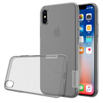 Чехол Nillkin Nature case для Apple iPhone X (серый, гелевый)