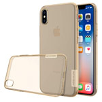 Чехол Nillkin Nature case для Apple iPhone X (золотистый, гелевый)