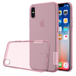 Чехол Nillkin Nature case для Apple iPhone X (розовый, гелевый)