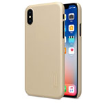 Чехол Nillkin Hard case для Apple iPhone X (золотистый, пластиковый)