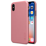 Чехол Nillkin Hard case для Apple iPhone X (розово-золотистый, пластиковый)