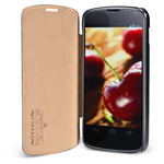 Чехол Nillkin Side leather case для LG Google Nexus 4 E960 (черный, кожанный)