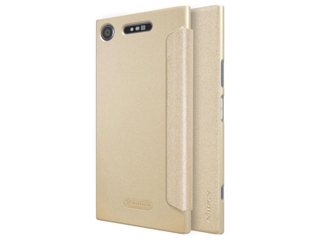 Чехол Nillkin Sparkle Leather Case для Sony Xperia XZ1 (золотистый, винилискожа)