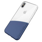 Чехол Nillkin Half case для Apple iPhone X (синий, гелевый)