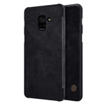 Чехол Nillkin Qin leather case для Samsung Galaxy A8 2018 (черный, кожаный)