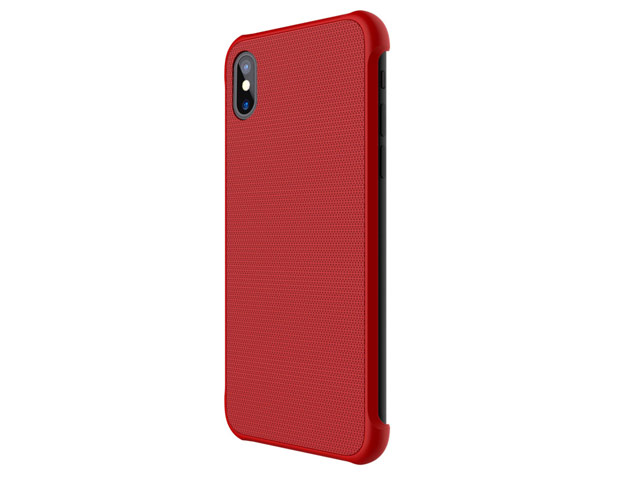 Чехол Nillkin Tempered Magnet case для Apple iPhone X (красный, пластиковый)