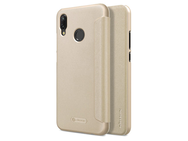 Чехол Nillkin Sparkle Leather Case для Huawei P20 lite (золотистый, винилискожа)