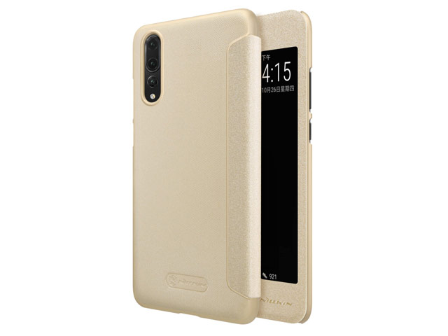 Чехол Nillkin Sparkle Leather Case для Huawei P20 pro (золотистый, винилискожа)
