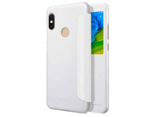 Чехол Nillkin Sparkle Leather Case для Xiaomi Redmi Note 5 pro (белый, винилискожа)