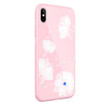 Чехол Nillkin Tempered Plaid case для Apple iPhone XS max (розовый, гелевый/стеклянный)
