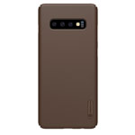 Чехол Nillkin Hard case для Samsung Galaxy S10 plus (темно-коричневый, пластиковый)