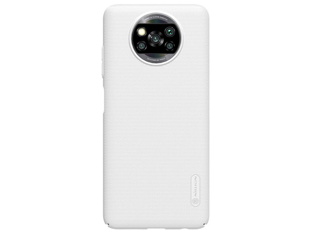 Чехол Nillkin Hard case для Xiaomi Poco X3 (белый, пластиковый)