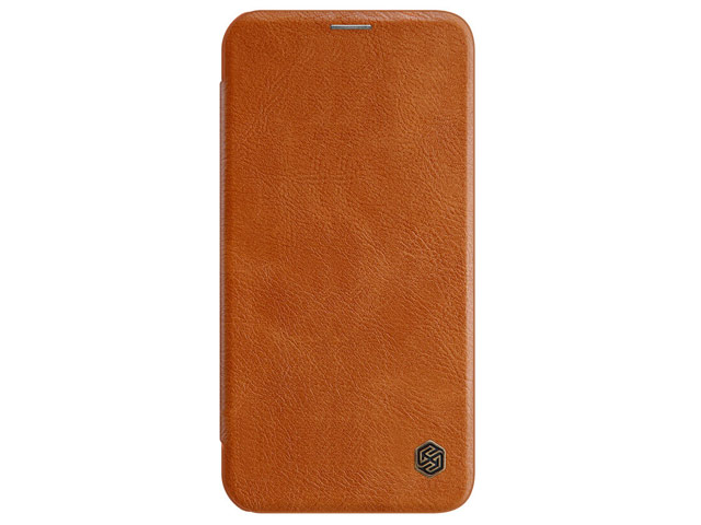 Чехол Nillkin Qin leather case для Apple iPhone 12/12 pro (коричневый, кожаный)