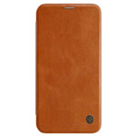 Купить Чехол Nillkin Qin leather case для Apple iPhone 12 pro max (коричневый, кожаный)