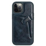 Чехол Nillkin Aoge case для Apple iPhone 12 pro max (темно-синий, кожаный)