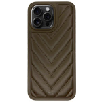 Купить Чехол HDD Stylish Case для Apple iPhone 15 pro (темно-коричневый, кожаный)