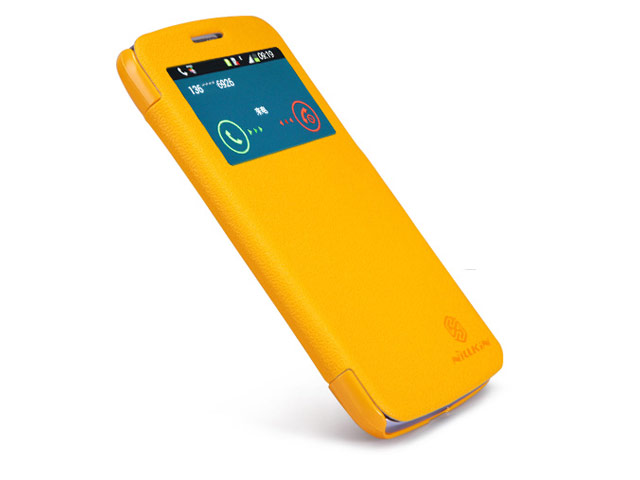 Чехол Nillkin Fresh Series Leather case для Samsung Galaxy Grand 2 G7106 (желтый, кожаный)