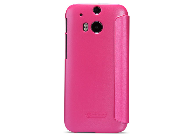 Чехол Nillkin Sparkle Leather Case для HTC new One (HTC M8) (розовый, кожаный)