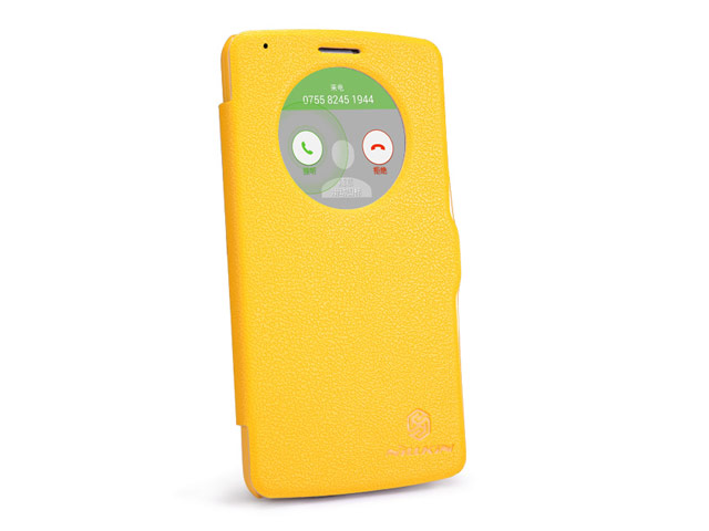 Чехол Nillkin Fresh Series Leather case для LG G3 D850 (желтый, кожаный)