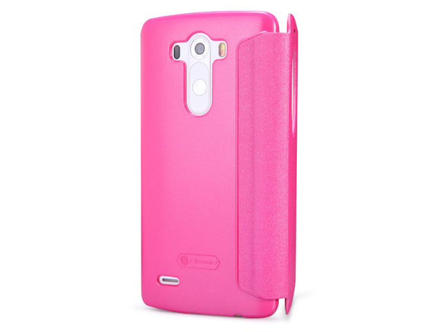 Чехол Nillkin Sparkle Leather Case для LG G3 D850 (розовый, кожаный)