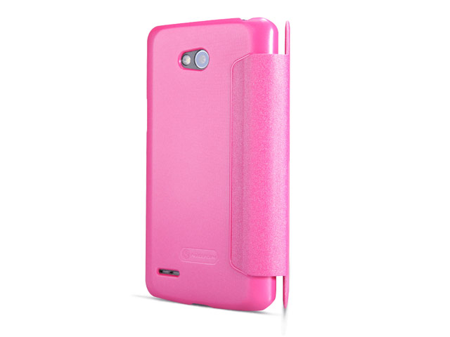 Чехол Nillkin Sparkle Leather Case для LG L80 D380 (розовый, кожаный)